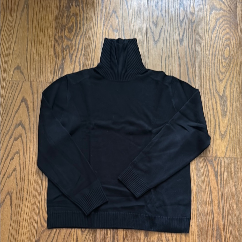 J. Crew Black Merino Wool Turtleneck Sweater